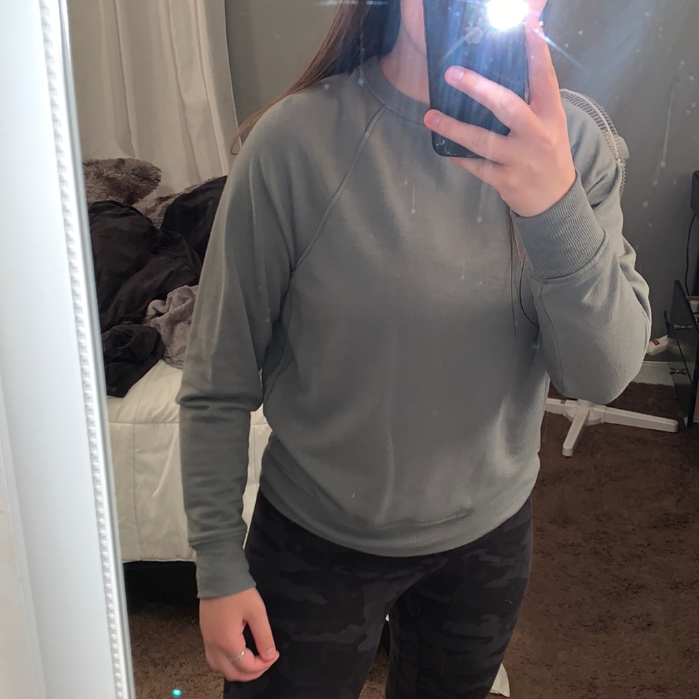 olive green crewneck